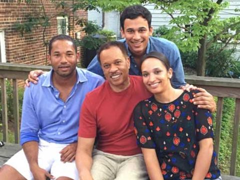 Juan Williams with his three kids.